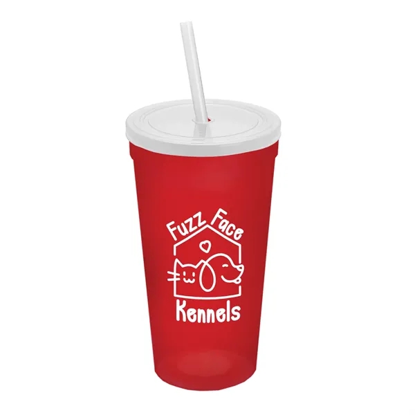 24 Oz. Stadium Cup With Straw And Lid... from ASI 40480 Koozie Group