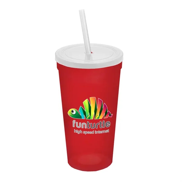24 Oz. Stadium Cup With Straw And Lid... from ASI 40480 Koozie Group