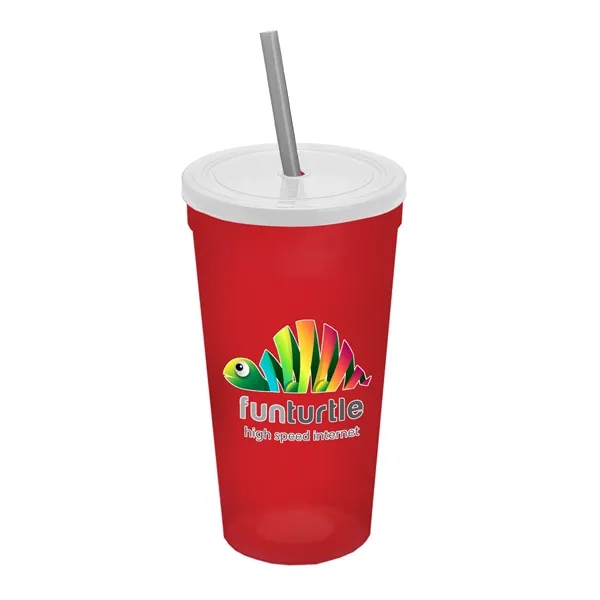 24 Oz. Stadium Cup With Straw And Lid... from ASI 40480 Koozie Group
