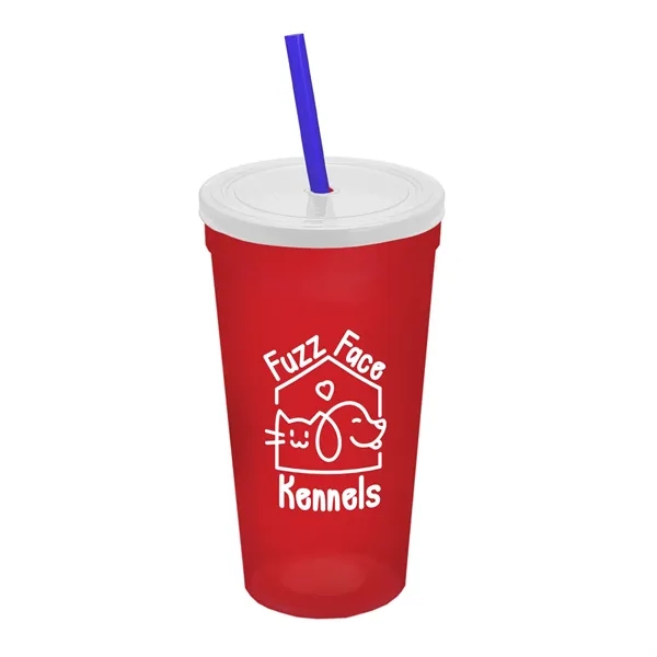 24 Oz. Stadium Cup With Straw And Lid... from ASI 40480 Koozie Group