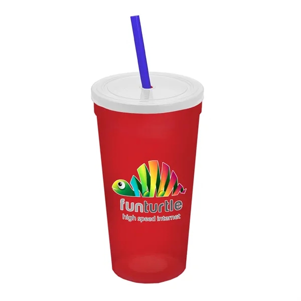 24 Oz. Stadium Cup With Straw And Lid... from ASI 40480 Koozie Group