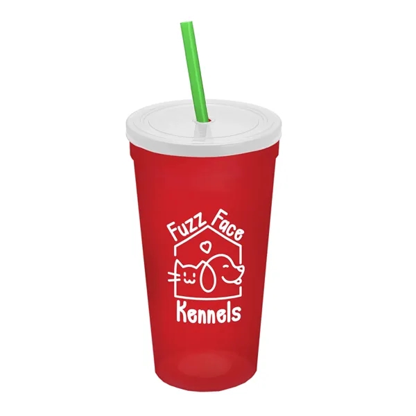 24 Oz. Stadium Cup With Straw And Lid... from ASI 40480 Koozie Group