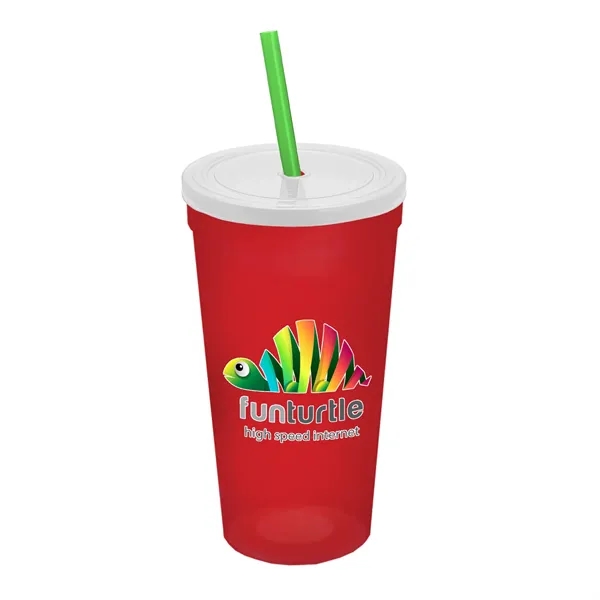 24 Oz. Stadium Cup With Straw And Lid... from ASI 40480 Koozie Group