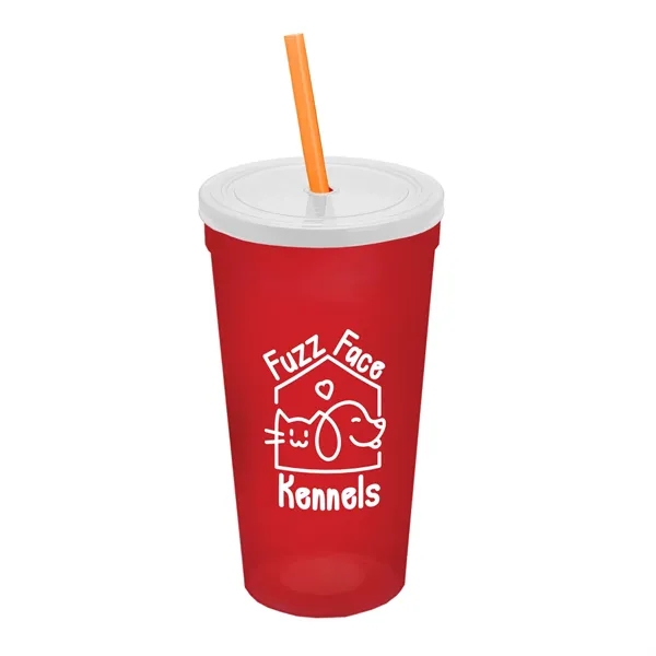 24 Oz. Stadium Cup With Straw And Lid... from ASI 40480 Koozie Group