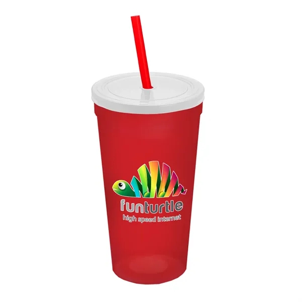24 Oz. Stadium Cup With Straw And Lid... from ASI 40480 Koozie Group
