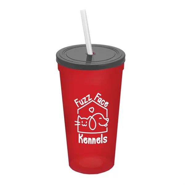 24 Oz. Stadium Cup With Straw And Lid... from ASI 40480 Koozie Group