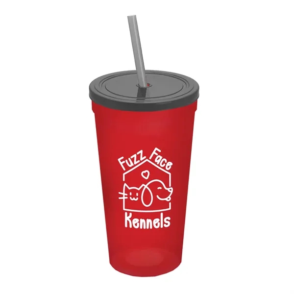 24 Oz. Stadium Cup With Straw And Lid... from ASI 40480 Koozie Group