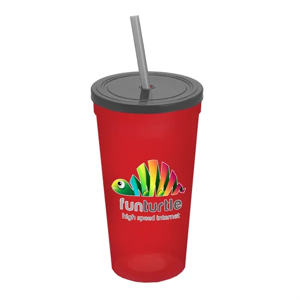 24 Oz. Stadium Cup With Straw And Lid... from ASI 40480 Koozie Group