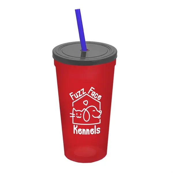 24 Oz. Stadium Cup With Straw And Lid... from ASI 40480 Koozie Group