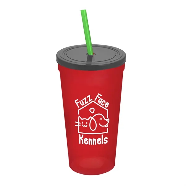 24 Oz. Stadium Cup With Straw And Lid... from ASI 40480 Koozie Group
