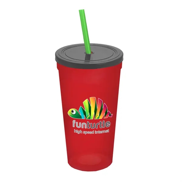 24 Oz. Stadium Cup With Straw And Lid... from ASI 40480 Koozie Group