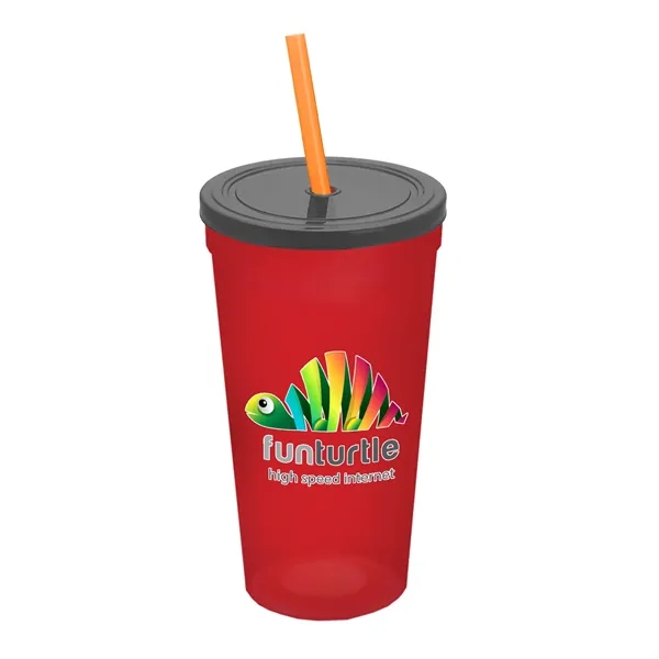 24 Oz. Stadium Cup With Straw And Lid... from ASI 40480 Koozie Group