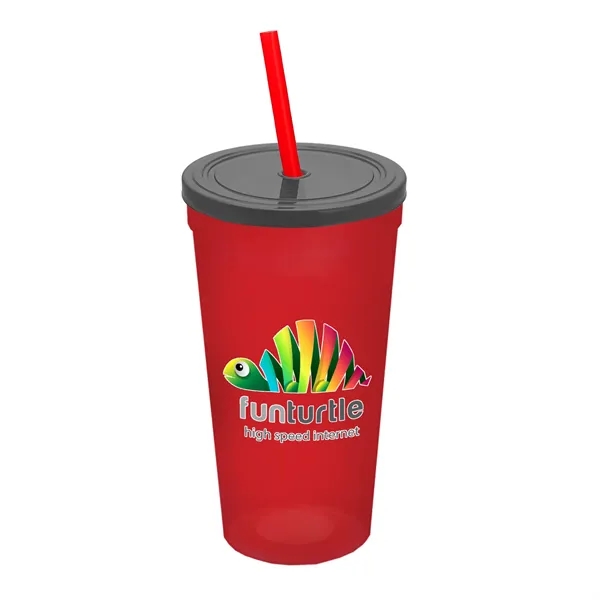 24 Oz. Stadium Cup With Straw And Lid... from ASI 40480 Koozie Group