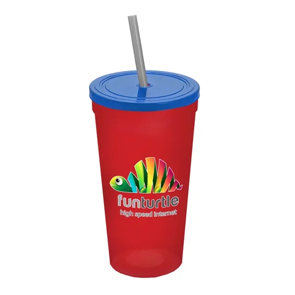 24 Oz. Stadium Cup With Straw And Lid... from ASI 40480 Koozie Group