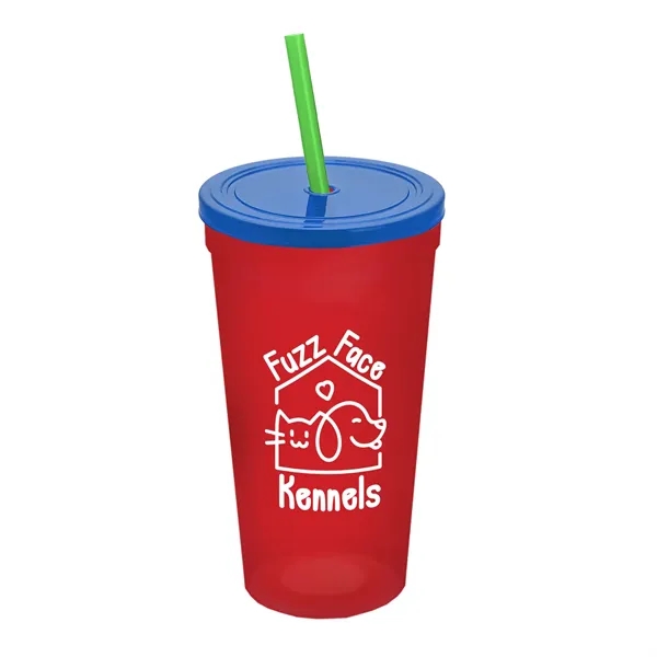 24 Oz. Stadium Cup With Straw And Lid... from ASI 40480 Koozie Group