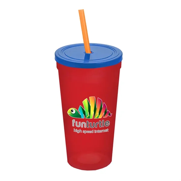 24 Oz. Stadium Cup With Straw And Lid... from ASI 40480 Koozie Group