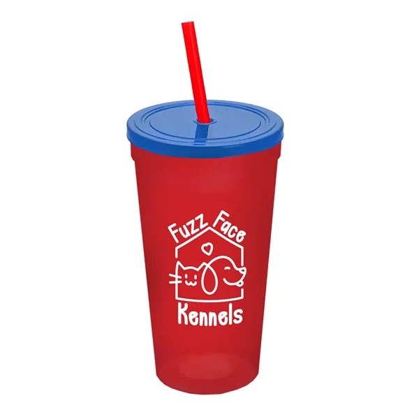 24 Oz. Stadium Cup With Straw And Lid... from ASI 40480 Koozie Group