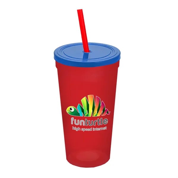 24 Oz. Stadium Cup With Straw And Lid... from ASI 40480 Koozie Group
