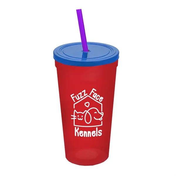 24 Oz. Stadium Cup With Straw And Lid... from ASI 40480 Koozie Group