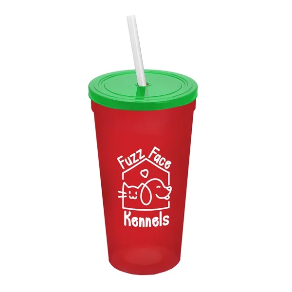 24 Oz. Stadium Cup With Straw And Lid... from ASI 40480 Koozie Group
