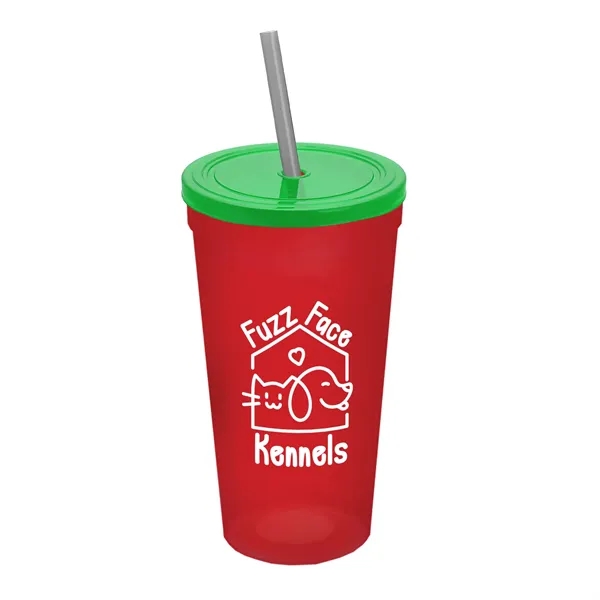 24 Oz. Stadium Cup With Straw And Lid... from ASI 40480 Koozie Group