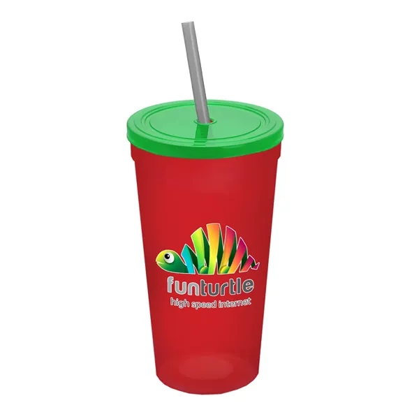 24 Oz. Stadium Cup With Straw And Lid... from ASI 40480 Koozie Group