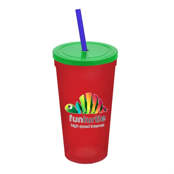 24 Oz. Stadium Cup With Straw And Lid... from ASI 40480 Koozie Group
