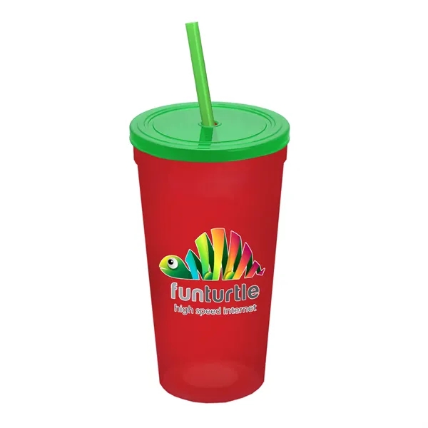 24 Oz. Stadium Cup With Straw And Lid... from ASI 40480 Koozie Group