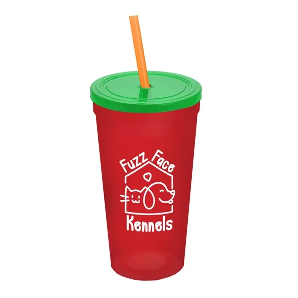 24 Oz. Stadium Cup With Straw And Lid... from ASI 40480 Koozie Group