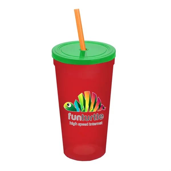 24 Oz. Stadium Cup With Straw And Lid... from ASI 40480 Koozie Group