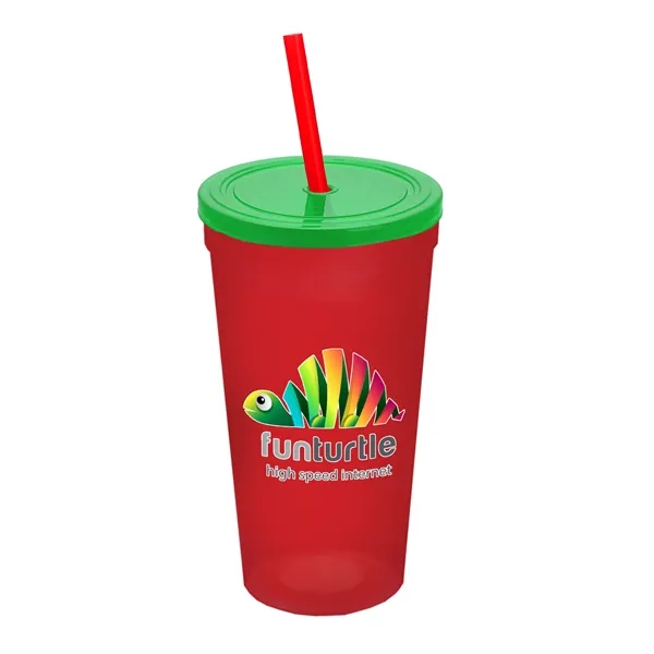 24 Oz. Stadium Cup With Straw And Lid... from ASI 40480 Koozie Group