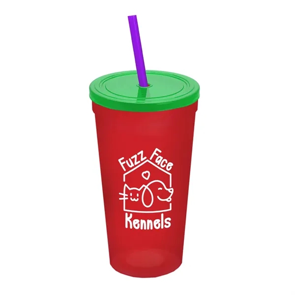 24 Oz. Stadium Cup With Straw And Lid... from ASI 40480 Koozie Group