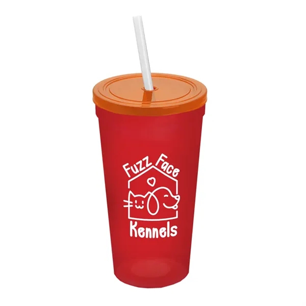 24 Oz. Stadium Cup With Straw And Lid... from ASI 40480 Koozie Group
