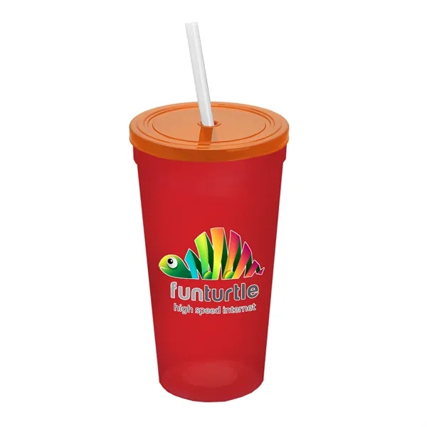 24 Oz. Stadium Cup With Straw And Lid... from ASI 40480 Koozie Group