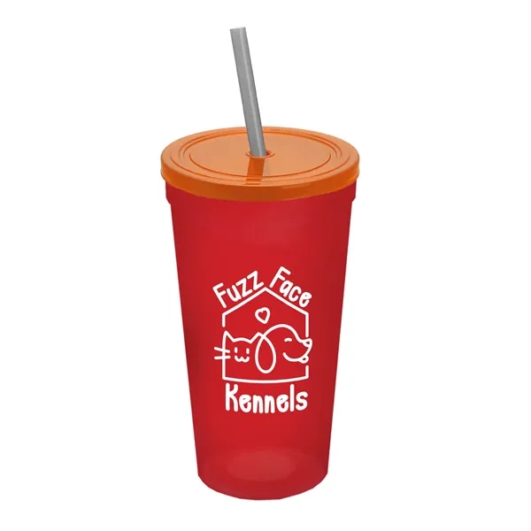 24 Oz. Stadium Cup With Straw And Lid... from ASI 40480 Koozie Group