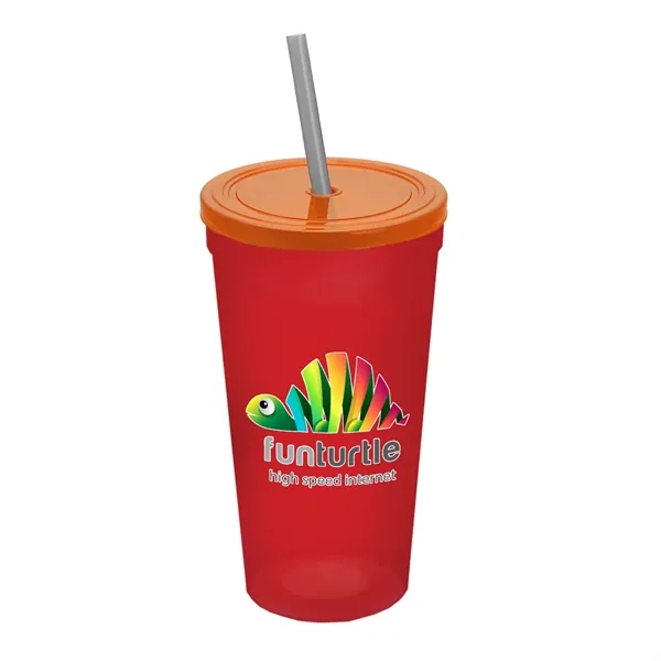 24 Oz. Stadium Cup With Straw And Lid... from ASI 40480 Koozie Group
