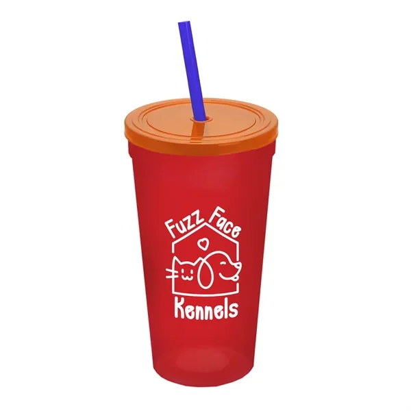 24 Oz. Stadium Cup With Straw And Lid... from ASI 40480 Koozie Group