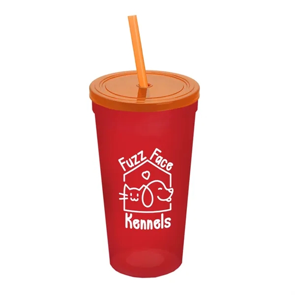 24 Oz. Stadium Cup With Straw And Lid... from ASI 40480 Koozie Group