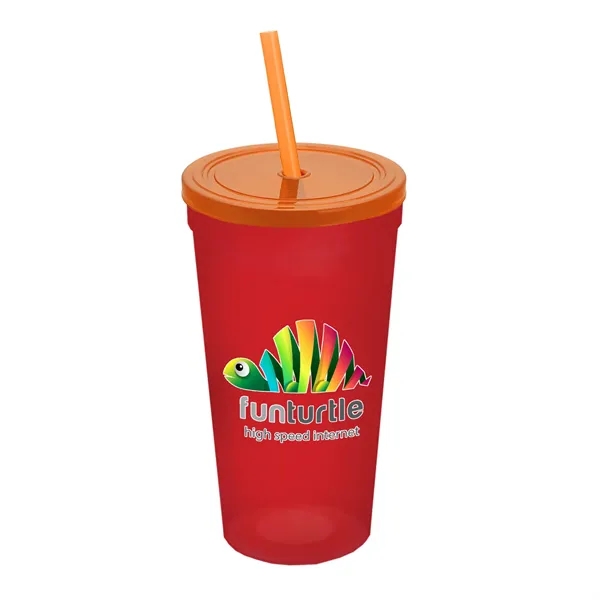 24 Oz. Stadium Cup With Straw And Lid... from ASI 40480 Koozie Group