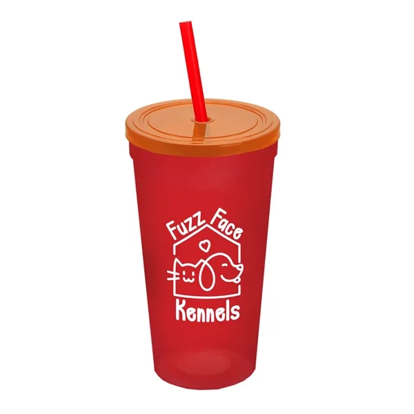 24 Oz. Stadium Cup With Straw And Lid... from ASI 40480 Koozie Group