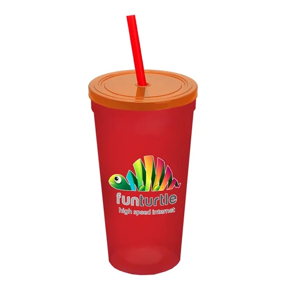24 Oz. Stadium Cup With Straw And Lid... from ASI 40480 Koozie Group