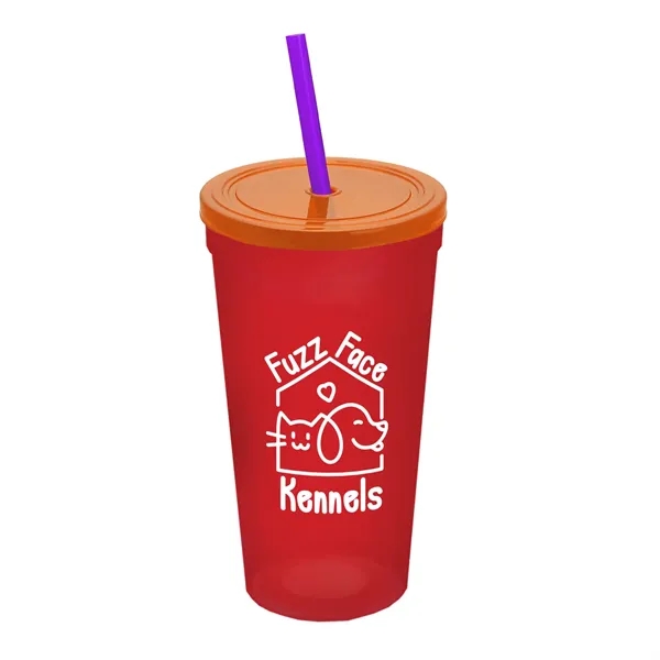 24 Oz. Stadium Cup With Straw And Lid... from ASI 40480 Koozie Group
