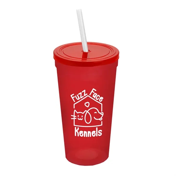 24 Oz. Stadium Cup With Straw And Lid... from ASI 40480 Koozie Group
