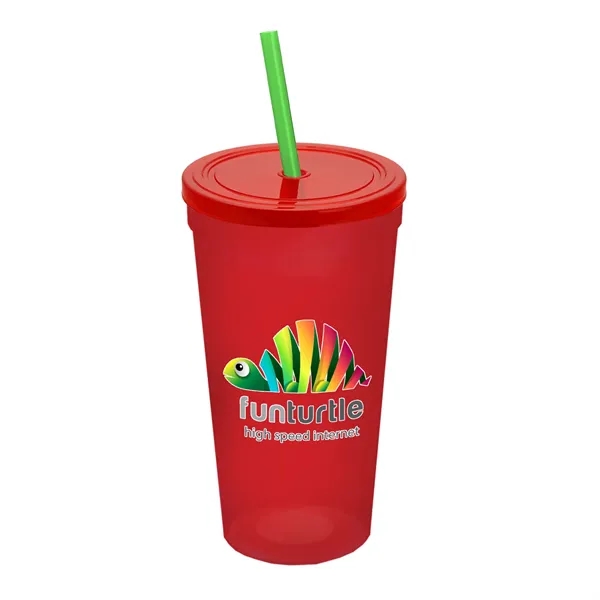 24 Oz. Stadium Cup With Straw And Lid... from ASI 40480 Koozie Group