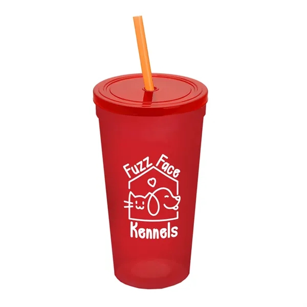 24 Oz. Stadium Cup With Straw And Lid... from ASI 40480 Koozie Group