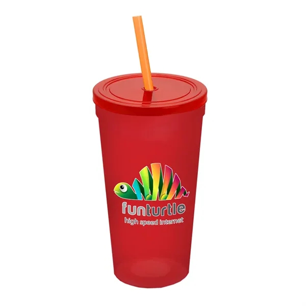 24 Oz. Stadium Cup With Straw And Lid... from ASI 40480 Koozie Group
