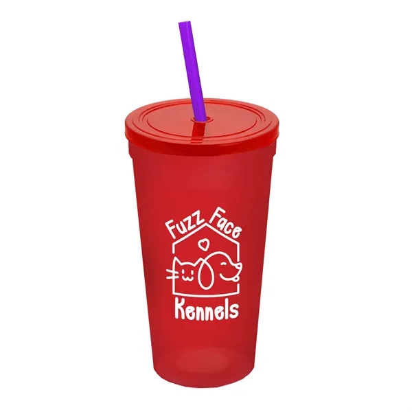 24 Oz. Stadium Cup With Straw And Lid... from ASI 40480 Koozie Group