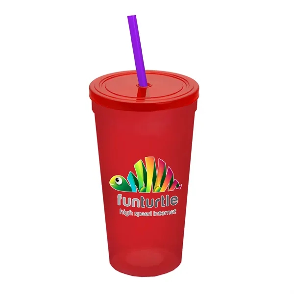 24 Oz. Stadium Cup With Straw And Lid... from ASI 40480 Koozie Group