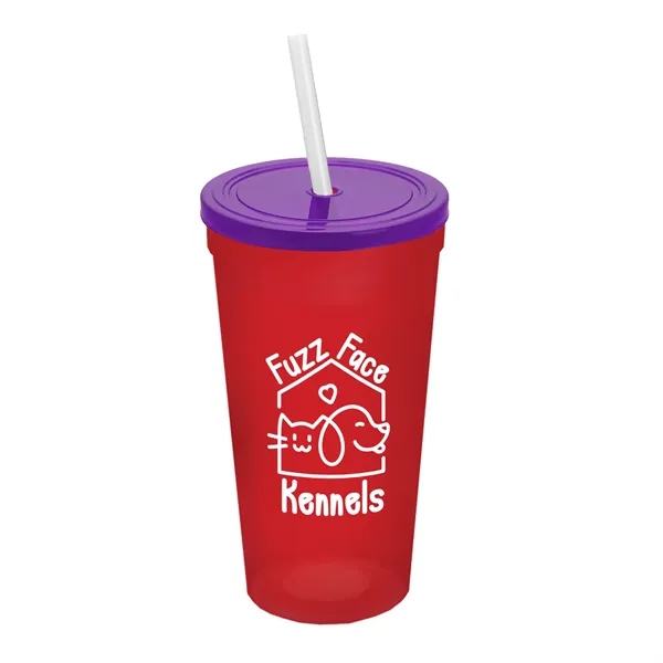 24 Oz. Stadium Cup With Straw And Lid... from ASI 40480 Koozie Group