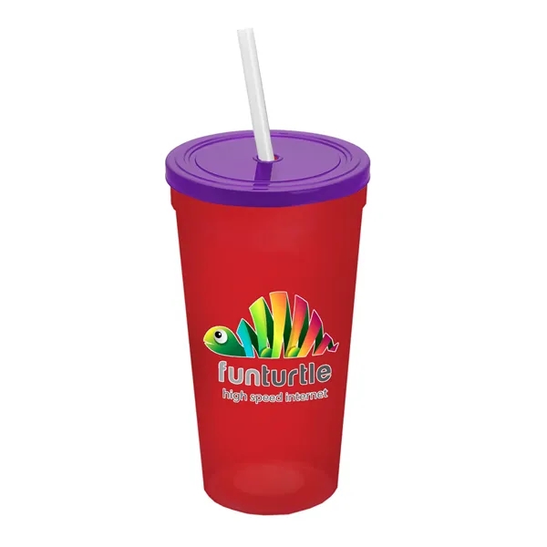 24 Oz. Stadium Cup With Straw And Lid... from ASI 40480 Koozie Group